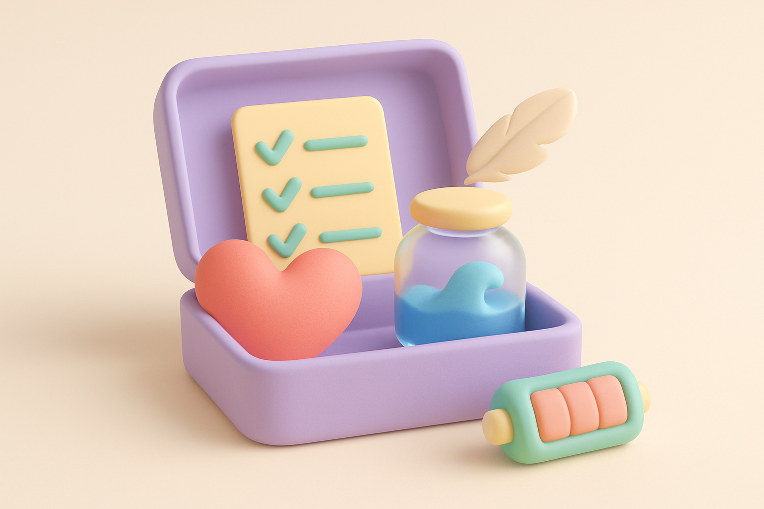ADHD Regulation Toolkit 3D Illustration
